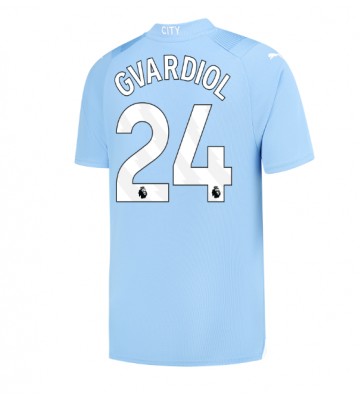 Maillot de foot Manchester City Josko Gvardiol #24 Domicile 2023-24 Manches Courte